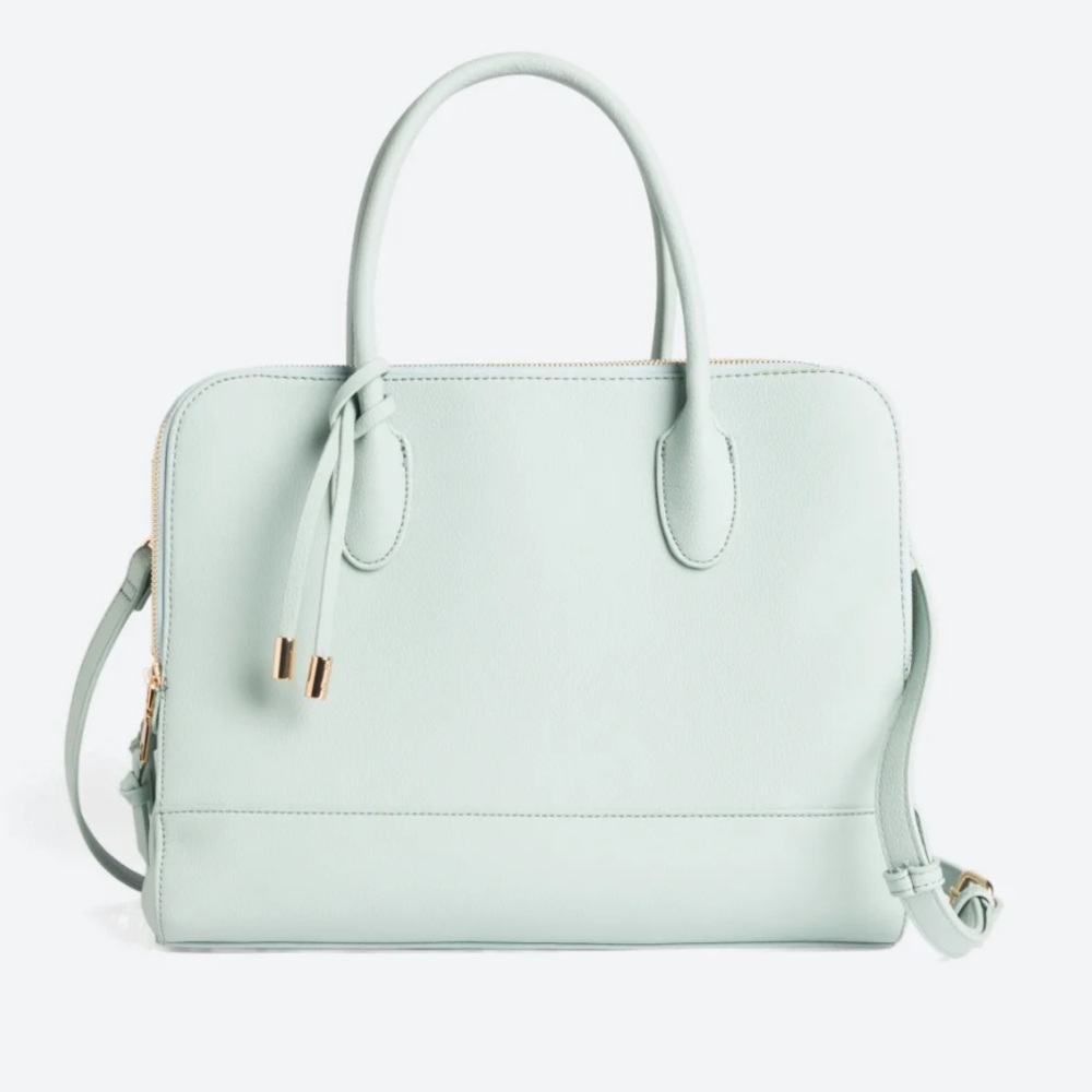 Urban Expressions Oriana Double Zip Work Satchel - Mint